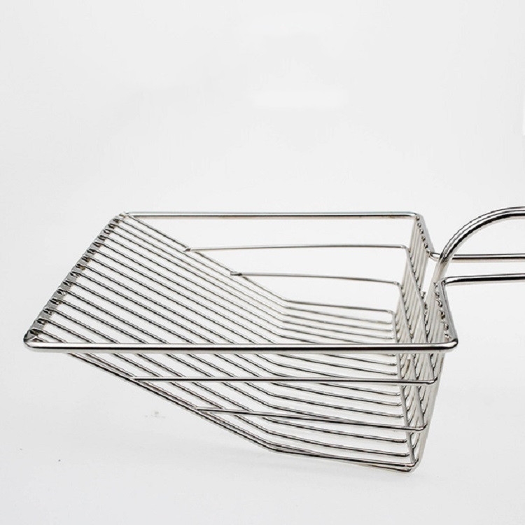 Pet Kattebørste Filter for Kattegrus Rengjøringsverktøy for Katteavføring (Sølv)