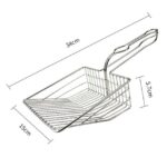 Pet Kattebørste Filter for Kattegrus Rengjøringsverktøy for Katteavføring (Sølv)
