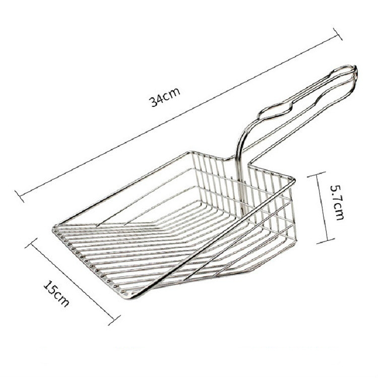 Pet Kattebørste Filter for Kattegrus Rengjøringsverktøy for Katteavføring (Sølv)
