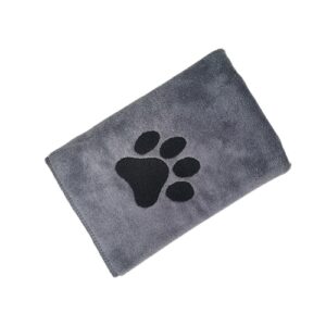 Pet Mikrofiber Absorberende Håndkle Katt Hund Bad Rengjøringshåndkle, Størrelse: 50x100cm (Mellom Grå)