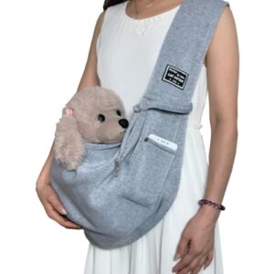 Pet Outing Carrier Bag Bomull Messenger Skulderveske, Farge: Grå