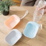 Pet Square Bowl Drikkekopp til Katt Bærbar Følgesvenn Hundedrikke Fontene (Grå)