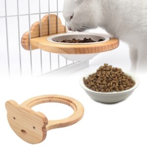Pets Fritt Justerbar Hengende Burskål, Spesifikasjon: Porselenskål med Bjørnehode