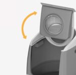 Plast Flip Cover Helt Innelukket Deodorant Kattetoalett (Grå)