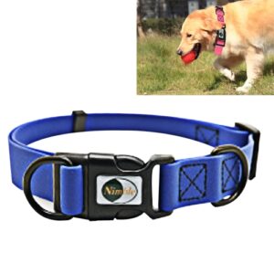 PVC-materiale Vanntett Justerbar Dobbel Sløyfe Hundehalsbånd, Passer for Aggressive Hunder, Størrelse: S, Halsbånd Størrelse: 24-36 cm (Blå)