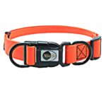 PVC-materiale Vanntett Justerbart Dobbelt Sløyfe Hundehalsbånd, Passer for Aggressive Hunder, Størrelse: M, Halsbånd Størrelse: 30-47 cm (Oransje)