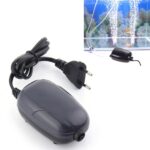 RS-290 220V 3W Enkeltuttak Justerbar Strøm Stille Akvarium Luftpumpe Fisketank Oksygen Luftpumpe