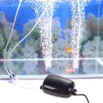 RS-290 220V 3W Enkeltuttak Justerbar Strøm Stille Akvarium Luftpumpe Fisketank Oksygen Luftpumpe