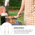 Rustfrie stål grillspyd, grillgafler, U-formede grillgafler, spesifikasjon: 6 stk