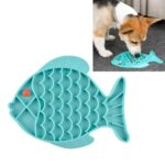Silicone langsom matmatte for kjæledyrkatter og hunder, anti-kvelningsskål, stil: Fisketype (Blå)