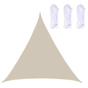 Trekantet utendørs hage solseil, vanntett og anti-UV, størrelse: 3m x 3m x 3m (beige)