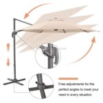 [US Warehouse] Uteplass Offset Hengende Kantelever Paraply, Størrelse: 10 x 8,2 fot