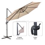 [US Warehouse] Uteplass Offset Hengende Kantelever Paraply, Størrelse: 10 x 8,2 fot