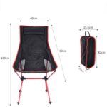 Utendørs Bærbar Sammenleggbar Campingstol Lett Fisking Strandstol Luftfarts Aluminiumslegering Ryggstøtte Recliner