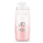 WEST BIKING 620ML Sykkelvannflaske Bærbar Utendørs Sykkelvannkopp, Farge: Hvit Rosa Gradient