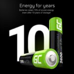 16x Batterier AA R6 2600mAh Ni-Mh Oppladbare Batterier Green Cell