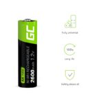 16x Batterier AA R6 2600mAh Ni-Mh Oppladbare Batterier Green Cell