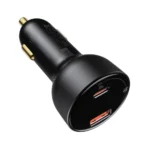 Baseus Superme hurtiglader for bil USB / USB Type C 100W PPS Hurtiglading Power Delivery + USB kabel Type C 100W (20V/5A) 1m svart (TZCCZX-01)