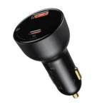 Baseus Superme hurtiglader for bil USB / USB Type C 100W PPS Hurtiglading Power Delivery svart (CCZX-01)