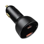 Baseus Superme hurtiglader for bil USB / USB Type C 100W PPS Hurtiglading Power Delivery svart (CCZX-01)