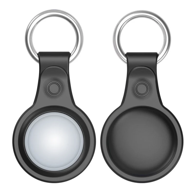 Dux Ducis 4-delt sett silikon fleksibel deksel nøkkelring løkke etui for Apple AirTag (Svart / Grønn / Rosa / Blå)