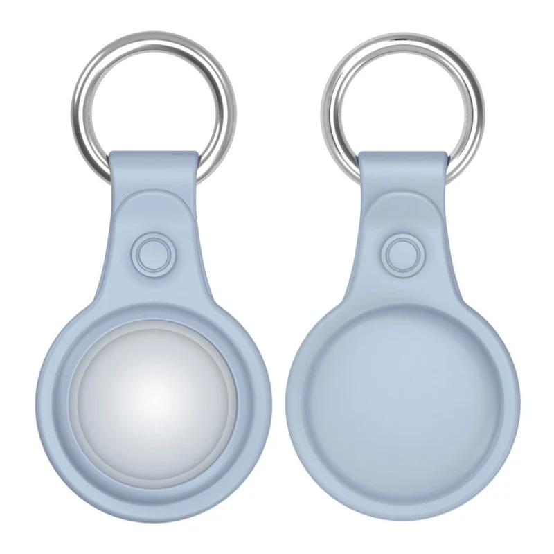 Dux Ducis 4-delt sett silikon fleksibel deksel nøkkelring løkke etui for Apple AirTag (Svart / Grønn / Rosa / Blå)