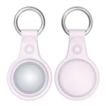 Dux Ducis 4-delt sett silikon fleksibel deksel nøkkelring løkke etui for Apple AirTag (Svart / Grønn / Rosa / Blå)