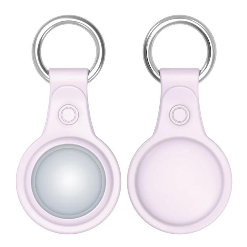 Dux Ducis 4-delt sett silikon fleksibel deksel nøkkelring løkke etui for Apple AirTag (Svart / Grønn / Rosa / Blå)