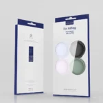 Dux Ducis 4-delt sett silikon fleksibel deksel nøkkelring løkke etui for Apple AirTag (Svart / Grønn / Rosa / Blå)