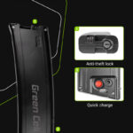 Green Cell Elsykkelbatteri 36V 7.8Ah 281Wh Rammetype Elsykkel 2-pins for Chrisson, Ducati, Torpado med lader