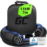 Green Cell GC Snap Type 2 EV-ladekabel 11kW 7m for Tesla Model Y 3 S X, VW ID.4, Kia EV6, Hyundai IONIQ 5, Ford Mach-E