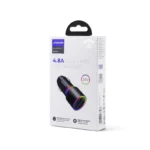 Joyroom bil-lader 2 x USB med bakgrunnsbelysning 24W svart (JR-CL10)