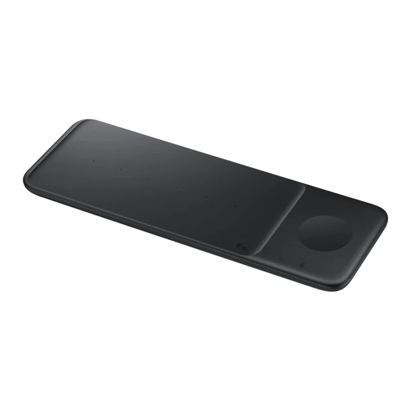 Samsung Trio EP-P6300TBEGEU 3i1 induksjonslader for telefon / Galaxy Watch / Buds - svart + nettadapter + kabel