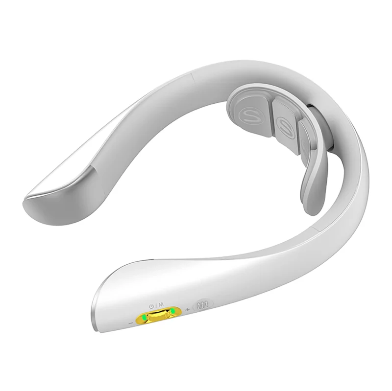 SKG K5 Pro massager, elektrostimulator for nakken med kompress - hvit