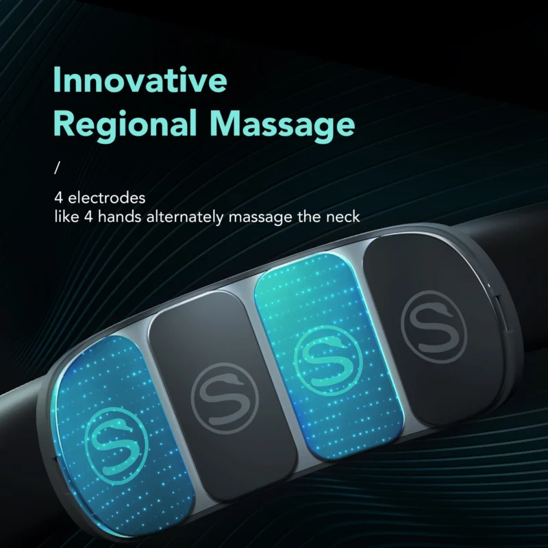 SKG K5 Pro massager, elektrostimulator for nakken med kompress - hvit