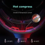 SKG K5 Pro massager, elektrostimulator for nakken med kompress - hvit