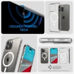 Spigen Ultra Hybrid Mag-deksel med MagSafe for iPhone 14 Pro Max - Klar/Hvit