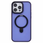 Til iPhone 16 Pro Magnetisk Deksel med Stativ TPU+PC Mobildeksel - Lilla
