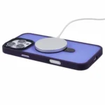 Til iPhone 16 Pro Magnetisk Deksel med Stativ TPU+PC Mobildeksel - Lilla