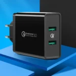 Ugreen lader 2xUSB-A 36W QC3.0 svart (CD161)