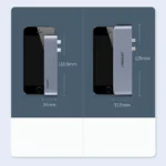 Ugreen multifunksjonell HUB 2x USB Type C til 3x USB 3.0 / TF / SD / USB Type C for MacBook Pro / Air grå (CM251 60560)