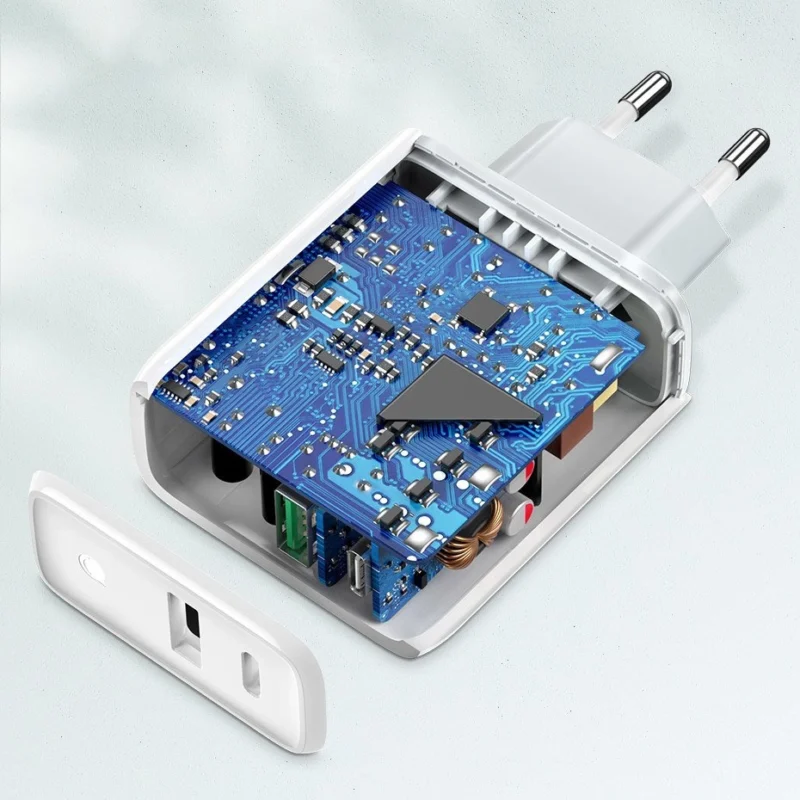 Ugreen Rask USB Type C / USB Vegglader 36 W Hurtiglading 4.0 Strømforsyning hvit (60468 CD170)